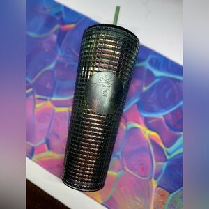 EUC Green Rainforest Grid Starbucks 24 oz Tumbler - 2022 Release